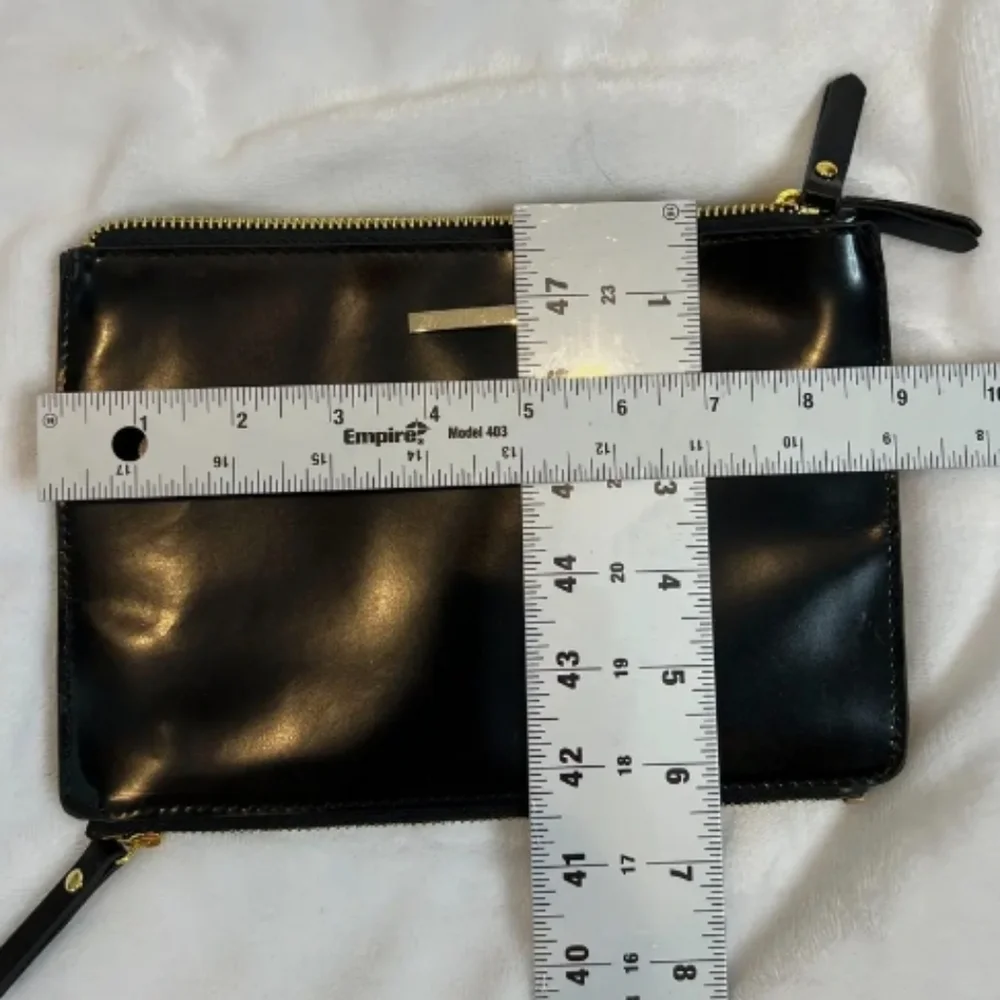 Zimmermann Black Patent Leather Zip Clutch Wristlet
